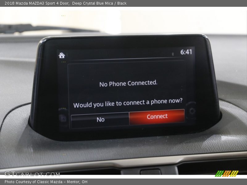 Deep Crystal Blue Mica / Black 2018 Mazda MAZDA3 Sport 4 Door