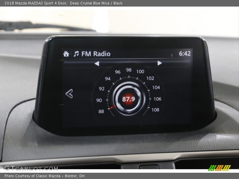 Deep Crystal Blue Mica / Black 2018 Mazda MAZDA3 Sport 4 Door
