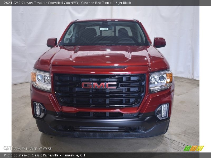Cayenne Red Tintcoat / Jet Black 2021 GMC Canyon Elevation Extended Cab 4WD