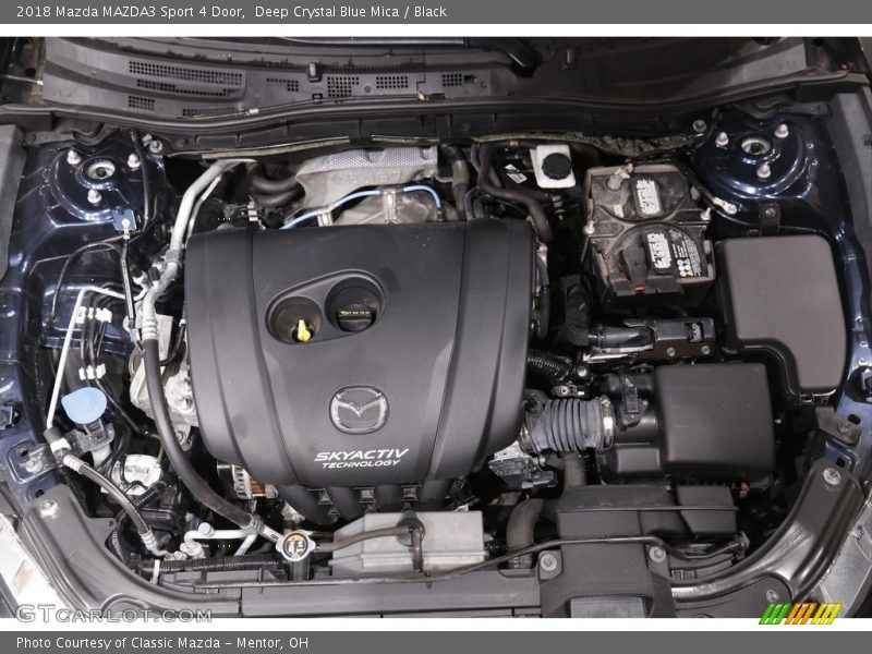 Deep Crystal Blue Mica / Black 2018 Mazda MAZDA3 Sport 4 Door