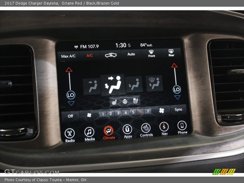 Octane Red / Black/Brazen Gold 2017 Dodge Charger Daytona