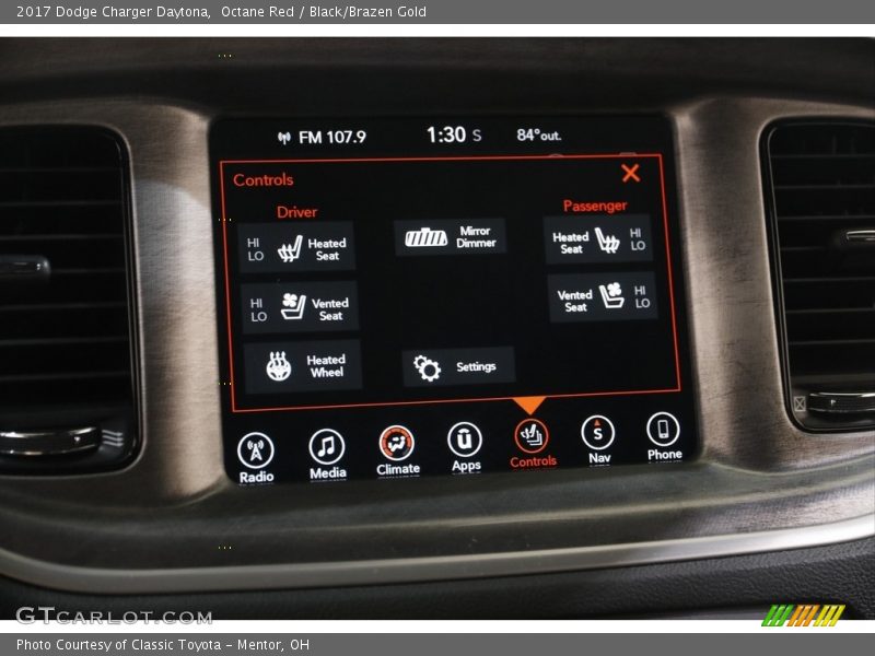 Octane Red / Black/Brazen Gold 2017 Dodge Charger Daytona