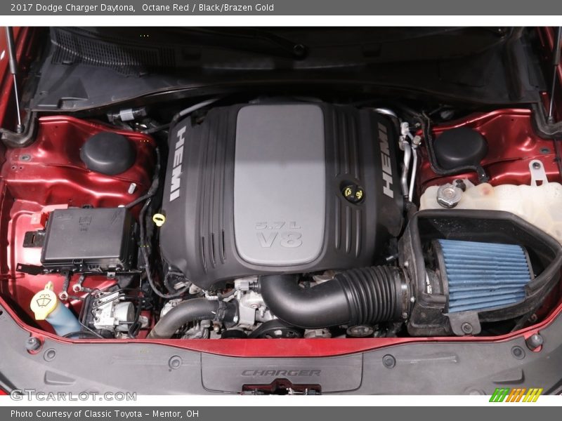 Octane Red / Black/Brazen Gold 2017 Dodge Charger Daytona