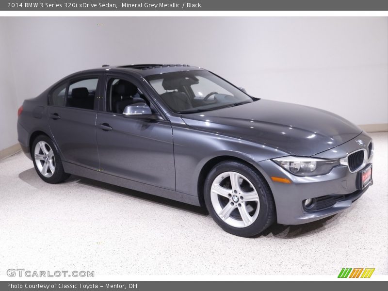 Mineral Grey Metallic / Black 2014 BMW 3 Series 320i xDrive Sedan