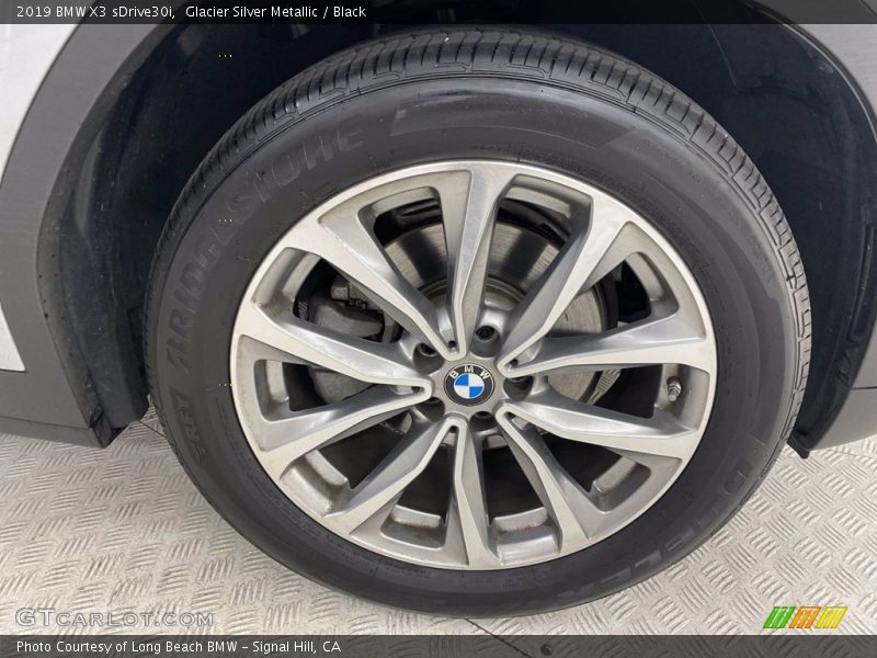 Glacier Silver Metallic / Black 2019 BMW X3 sDrive30i