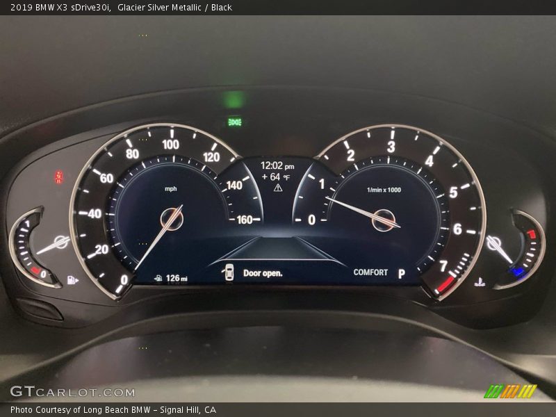 Glacier Silver Metallic / Black 2019 BMW X3 sDrive30i