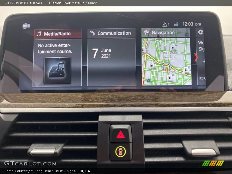 Glacier Silver Metallic / Black 2019 BMW X3 sDrive30i