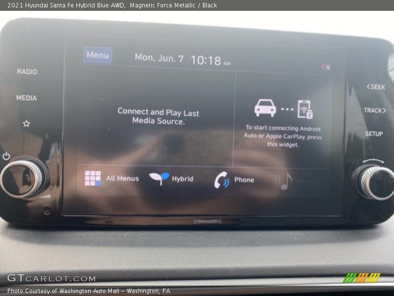 Magnetic Force Metallic / Black 2021 Hyundai Santa Fe Hybrid Blue AWD