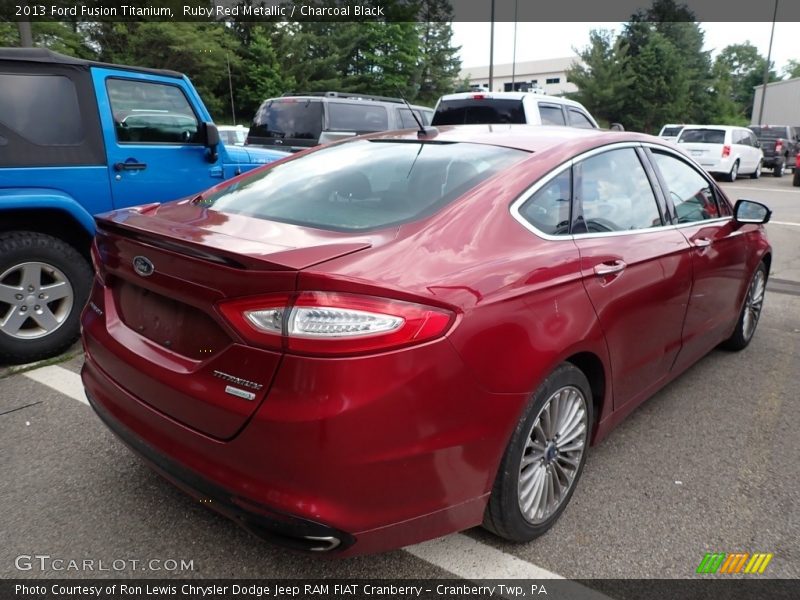 Ruby Red Metallic / Charcoal Black 2013 Ford Fusion Titanium