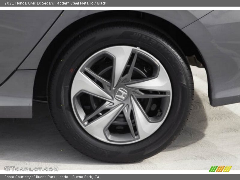 Modern Steel Metallic / Black 2021 Honda Civic LX Sedan