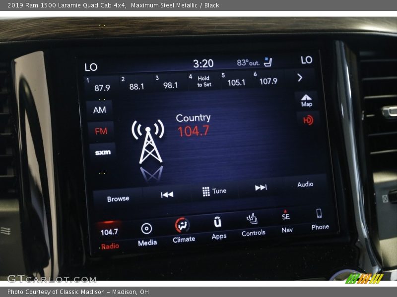 Maximum Steel Metallic / Black 2019 Ram 1500 Laramie Quad Cab 4x4