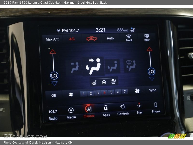 Maximum Steel Metallic / Black 2019 Ram 1500 Laramie Quad Cab 4x4