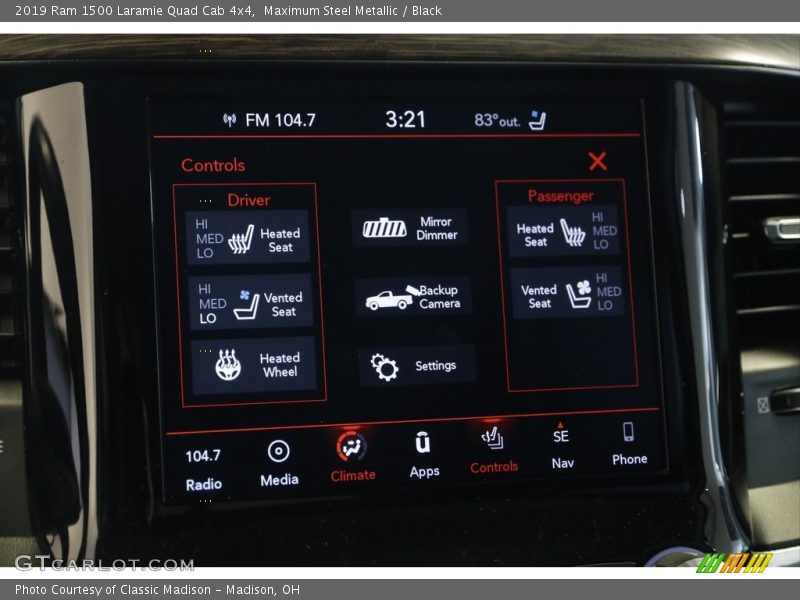 Maximum Steel Metallic / Black 2019 Ram 1500 Laramie Quad Cab 4x4