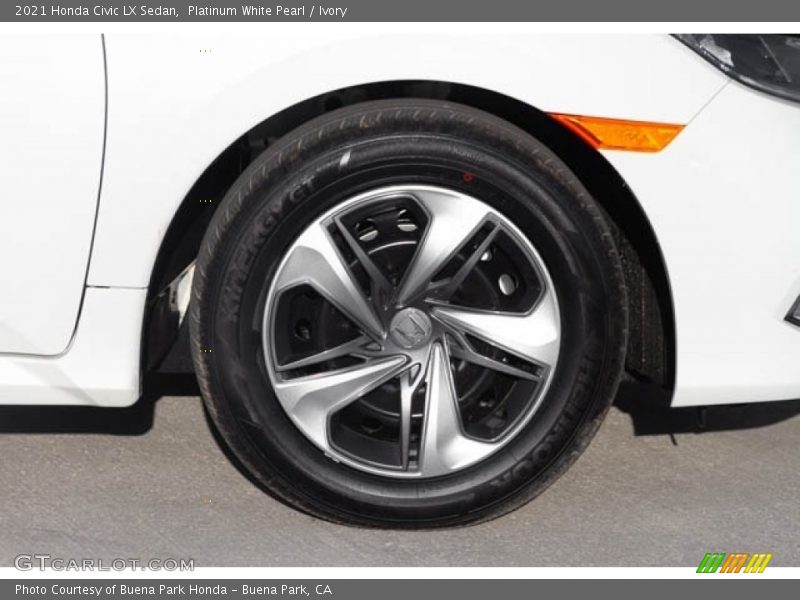 Platinum White Pearl / Ivory 2021 Honda Civic LX Sedan