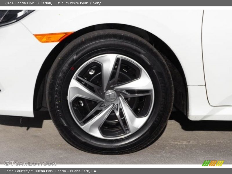 Platinum White Pearl / Ivory 2021 Honda Civic LX Sedan