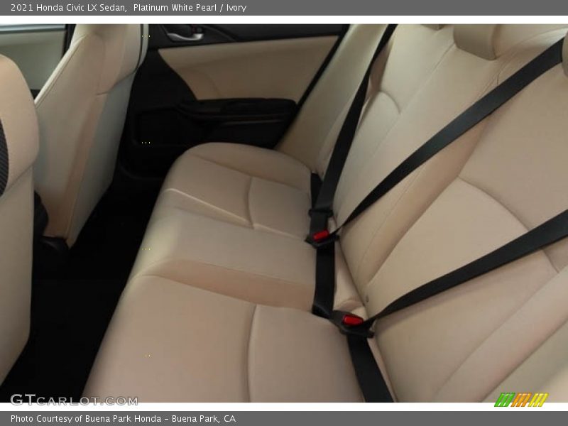Platinum White Pearl / Ivory 2021 Honda Civic LX Sedan
