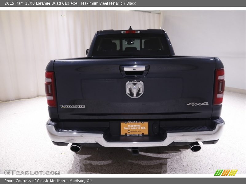 Maximum Steel Metallic / Black 2019 Ram 1500 Laramie Quad Cab 4x4