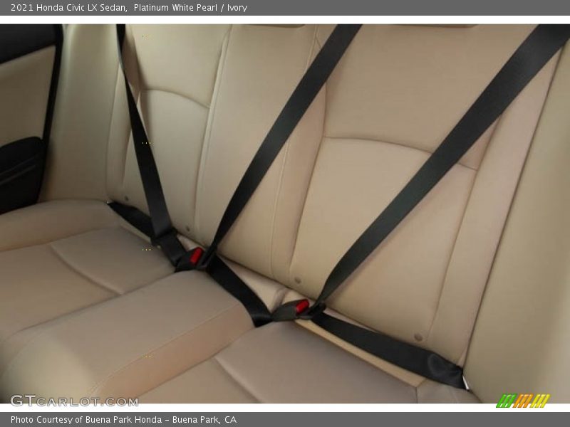 Platinum White Pearl / Ivory 2021 Honda Civic LX Sedan