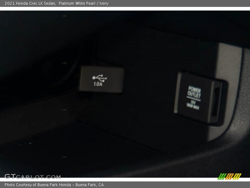 Platinum White Pearl / Ivory 2021 Honda Civic LX Sedan