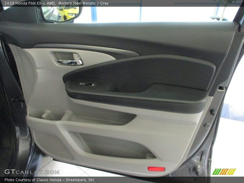 Modern Steel Metallic / Gray 2018 Honda Pilot EX-L AWD