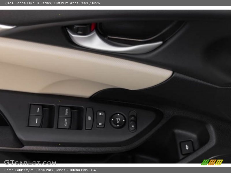 Platinum White Pearl / Ivory 2021 Honda Civic LX Sedan