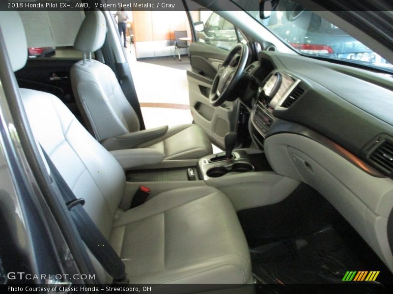 Modern Steel Metallic / Gray 2018 Honda Pilot EX-L AWD