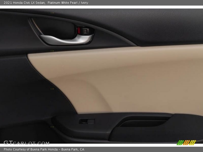 Platinum White Pearl / Ivory 2021 Honda Civic LX Sedan