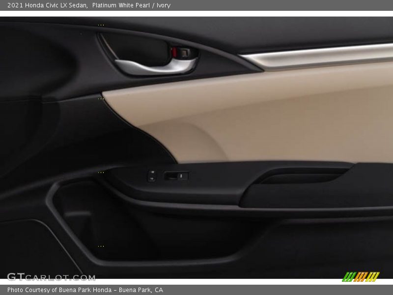 Platinum White Pearl / Ivory 2021 Honda Civic LX Sedan