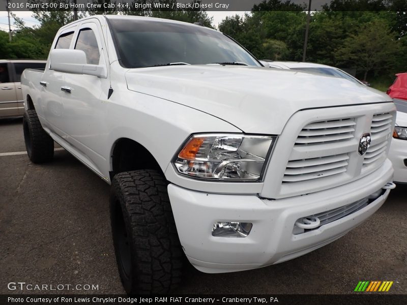 Bright White / Black/Diesel Gray 2016 Ram 2500 Big Horn Crew Cab 4x4