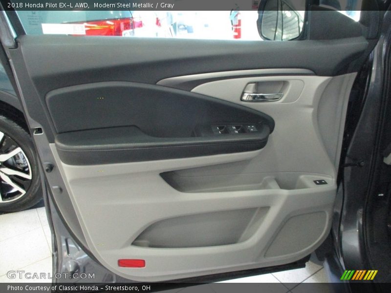 Modern Steel Metallic / Gray 2018 Honda Pilot EX-L AWD