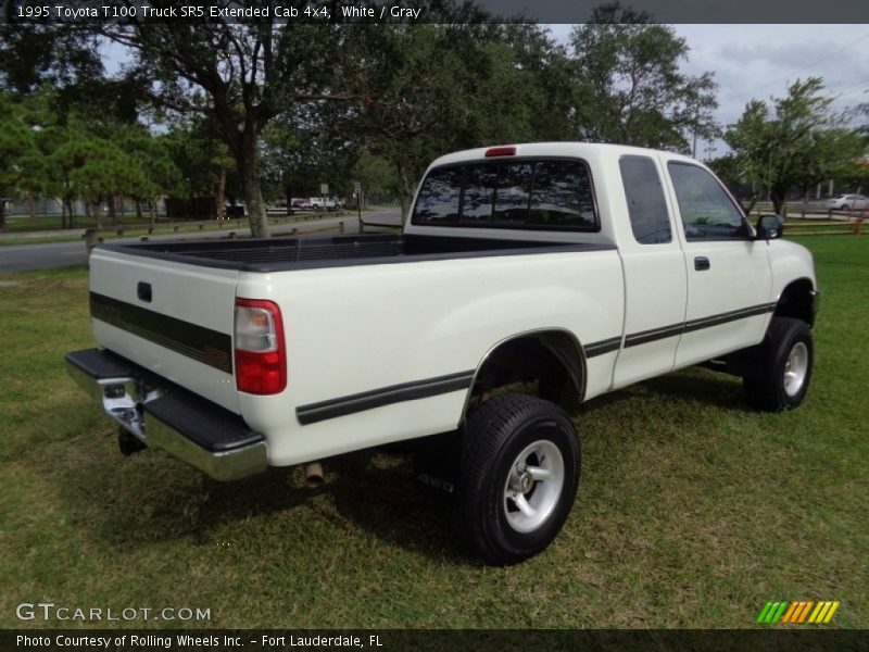 White / Gray 1995 Toyota T100 Truck SR5 Extended Cab 4x4