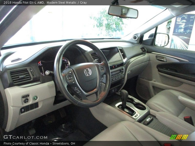 Modern Steel Metallic / Gray 2018 Honda Pilot EX-L AWD
