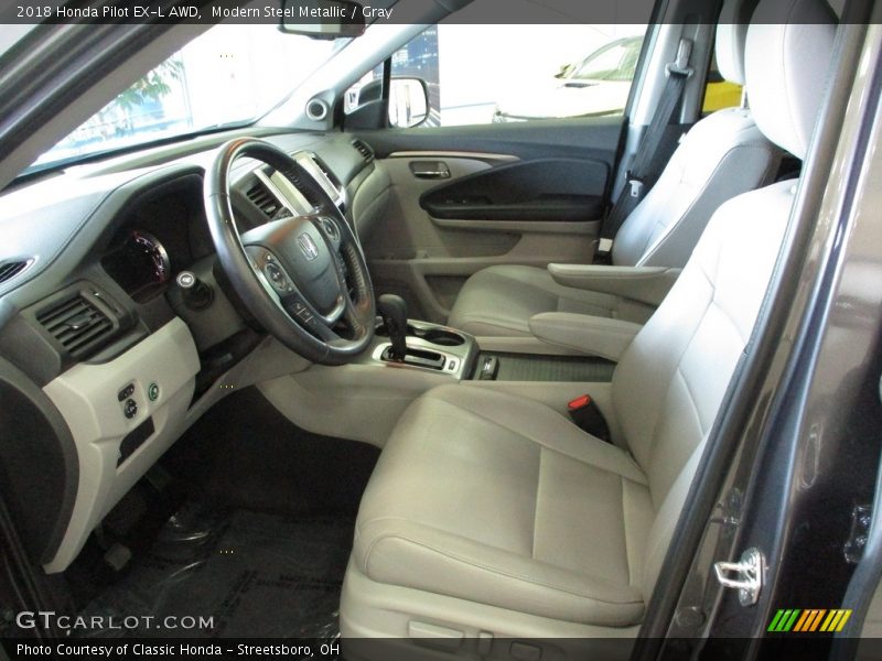 Modern Steel Metallic / Gray 2018 Honda Pilot EX-L AWD