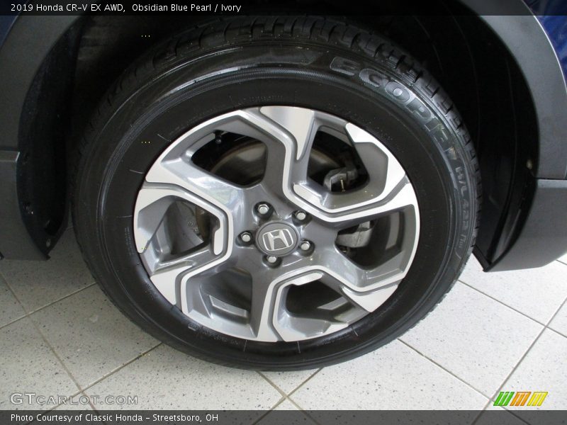 Obsidian Blue Pearl / Ivory 2019 Honda CR-V EX AWD