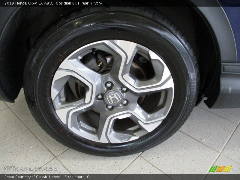 Obsidian Blue Pearl / Ivory 2019 Honda CR-V EX AWD
