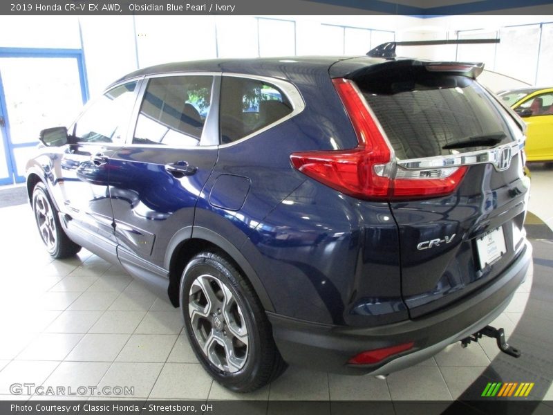 Obsidian Blue Pearl / Ivory 2019 Honda CR-V EX AWD