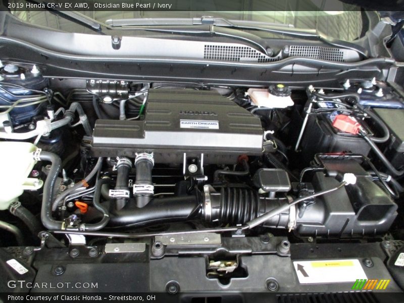 Obsidian Blue Pearl / Ivory 2019 Honda CR-V EX AWD