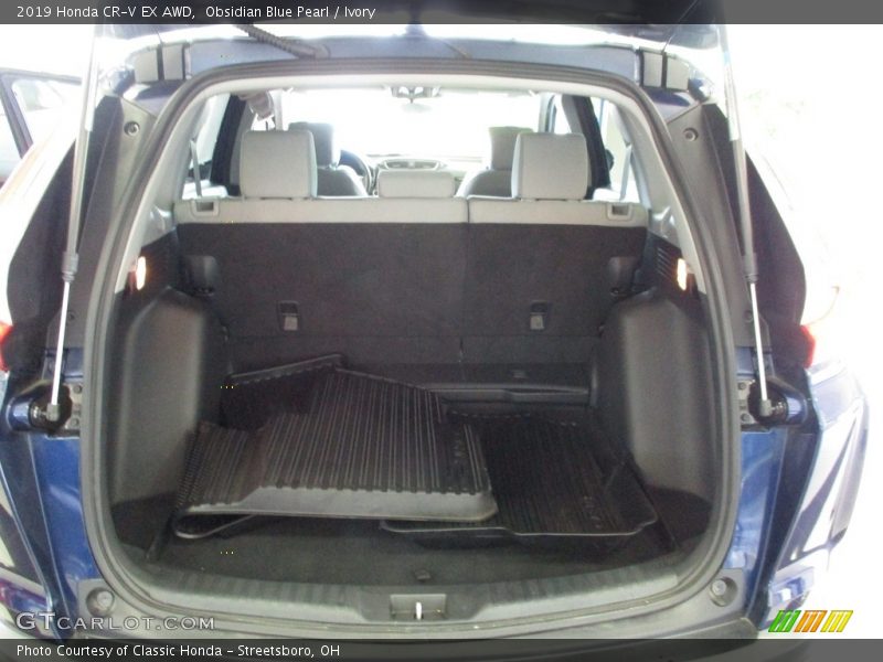 Obsidian Blue Pearl / Ivory 2019 Honda CR-V EX AWD