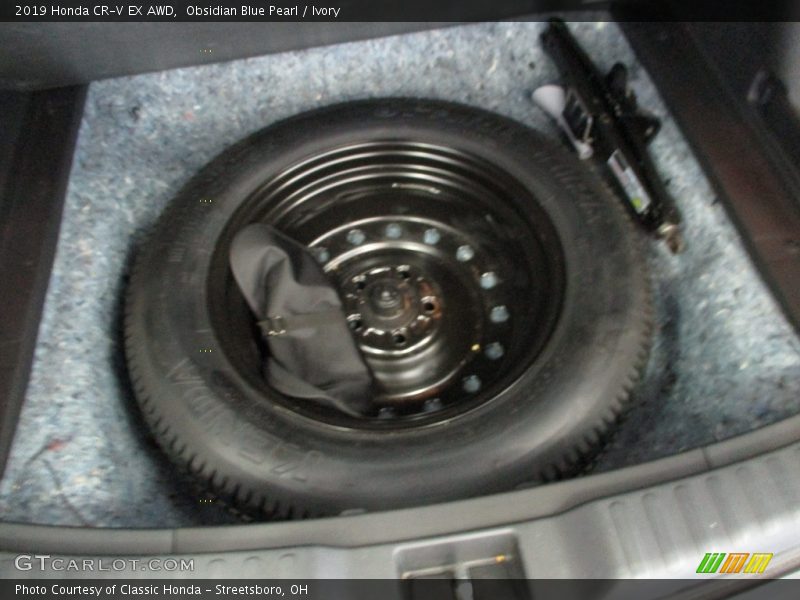 Obsidian Blue Pearl / Ivory 2019 Honda CR-V EX AWD