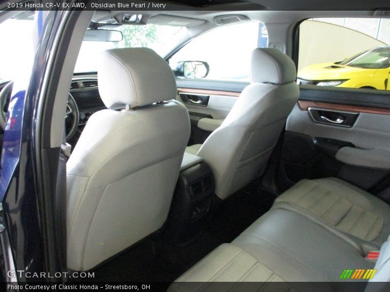 Obsidian Blue Pearl / Ivory 2019 Honda CR-V EX AWD