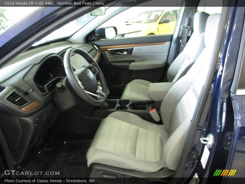 Obsidian Blue Pearl / Ivory 2019 Honda CR-V EX AWD
