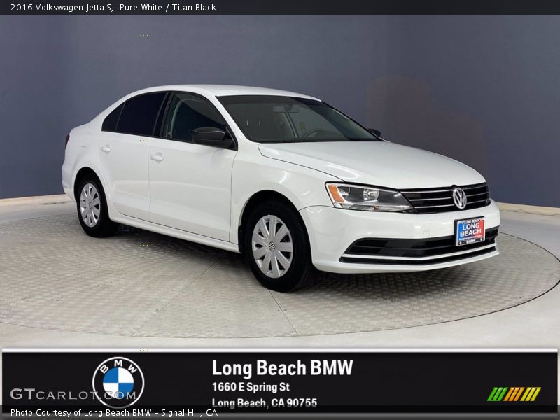 Pure White / Titan Black 2016 Volkswagen Jetta S