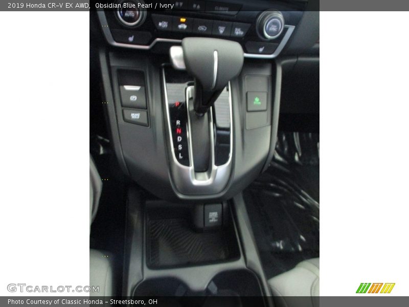 Obsidian Blue Pearl / Ivory 2019 Honda CR-V EX AWD