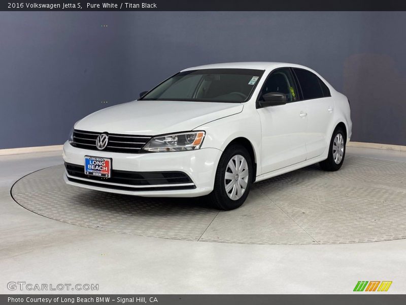 Pure White / Titan Black 2016 Volkswagen Jetta S