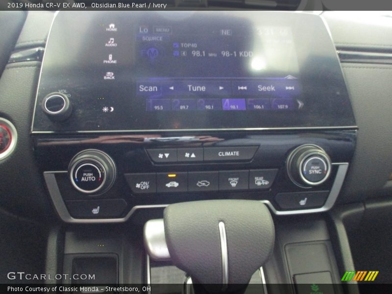 Obsidian Blue Pearl / Ivory 2019 Honda CR-V EX AWD