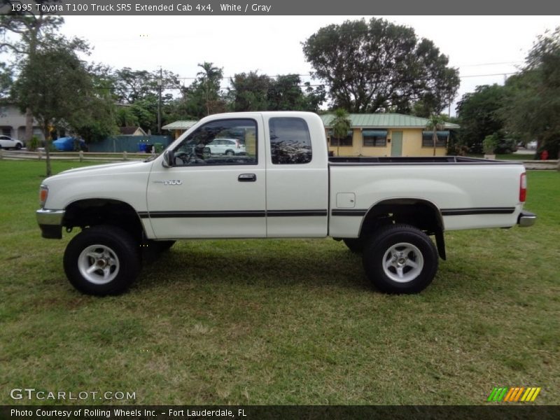 White / Gray 1995 Toyota T100 Truck SR5 Extended Cab 4x4