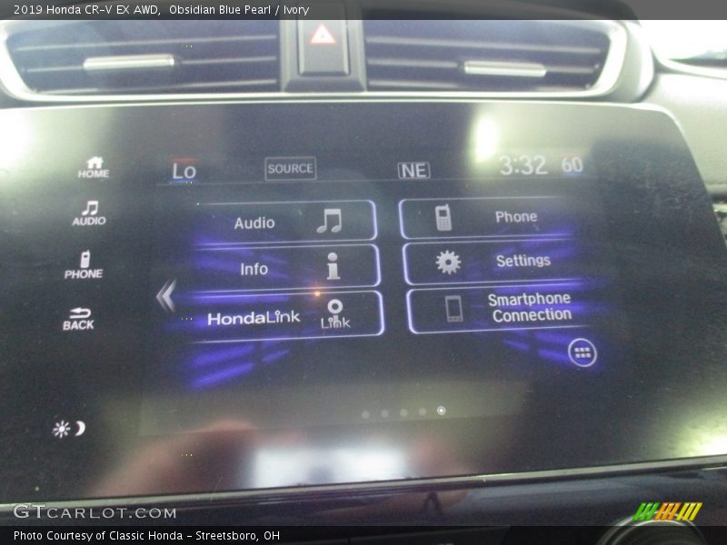 Obsidian Blue Pearl / Ivory 2019 Honda CR-V EX AWD