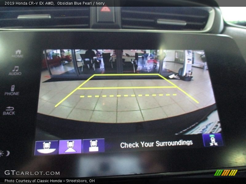 Obsidian Blue Pearl / Ivory 2019 Honda CR-V EX AWD