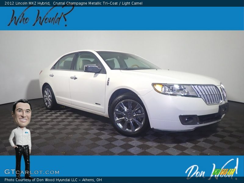 Crystal Champagne Metallic Tri-Coat / Light Camel 2012 Lincoln MKZ Hybrid