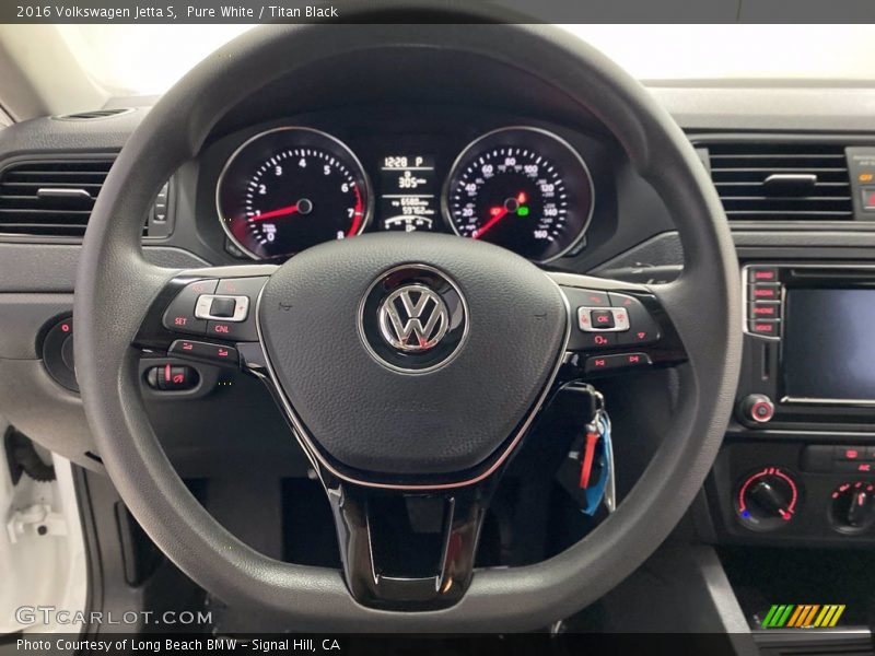 Pure White / Titan Black 2016 Volkswagen Jetta S